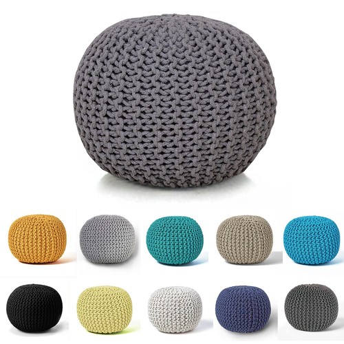 50cm knitted pouffe 100 - 50cm,