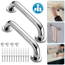 2X Stainless Steel Grab Bars Bathroom Safety Handicap Shower Tub Handle Supports
