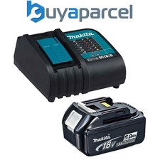 Genuine Makita 18V 5.0Ah LXT Lithium Battery BL1850 + DC18SD 240v Charger