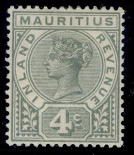 MAURITIUS QV SG, 1898 4c green