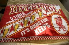Liverpool FC - Vintage European Cup 2005 Winners Banner Flag