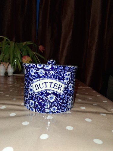 Burleigh blue calico butter - calico,