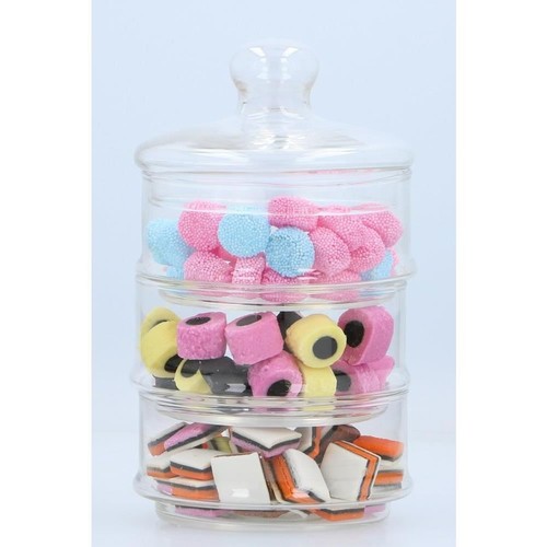 Stackable storage jar - jar, glass