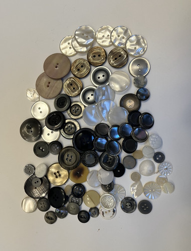 Vintage buttons job lot - vintage, 100g