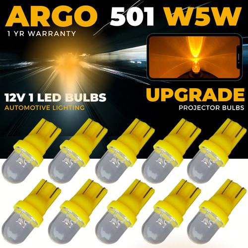 501 led t10 amber bulbs - 501,