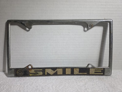 Vintage smile license plate - vintage,
