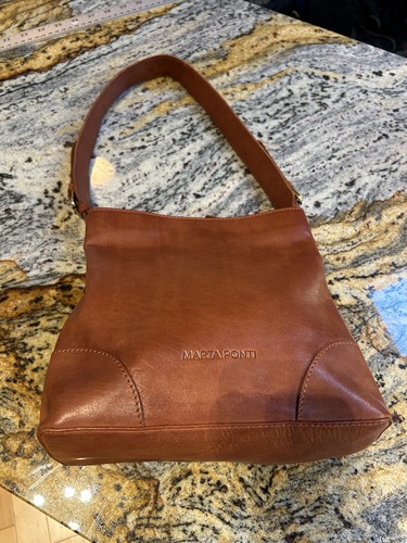 Marta ponti brown leather bag - leather,