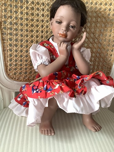 African american child doll - child,