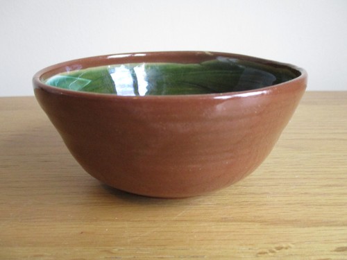 Studio pottery bowl brown - pottery,