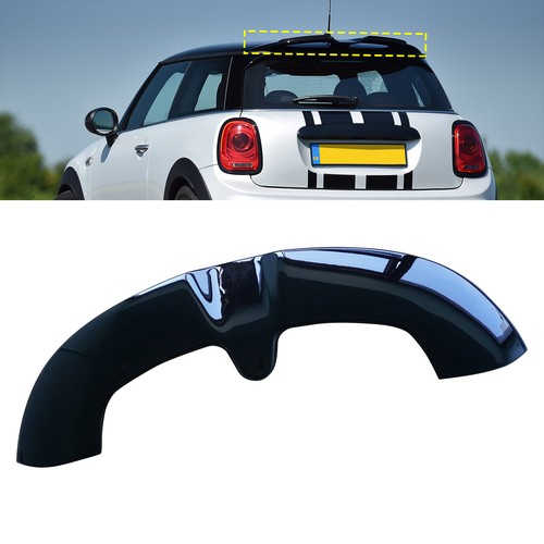 Gloss black rear roof spoiler - black,