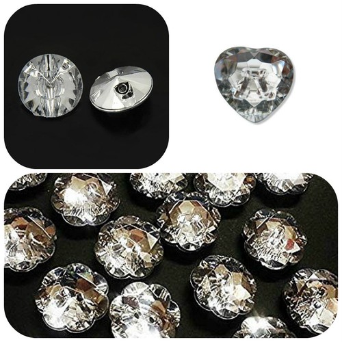 Diamante buttons various - ,