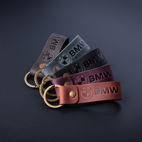Bmw style leather - , keyring
