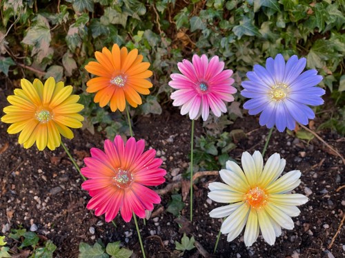 Set large metal flowers - metal,