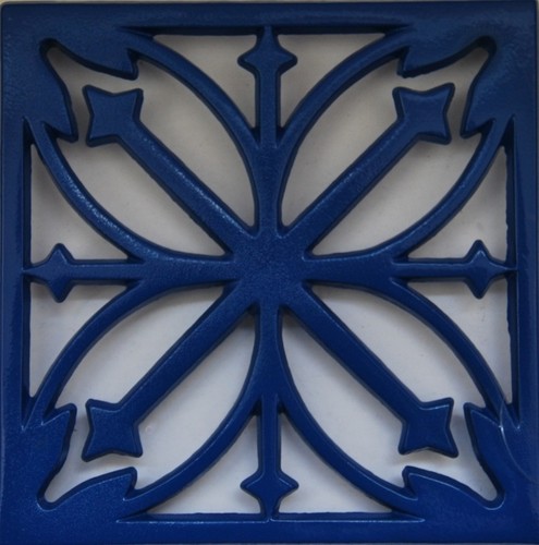 Vintage blue cast iron - vintage, trivet