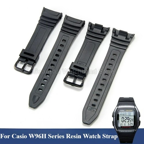 Black resin watch strap - resin,