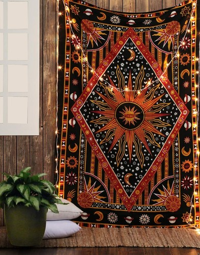 Sun moon tapestry wall hanging - tapestry,