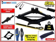 2.5 Ton Tonne Wind Up Scissor Jack +Extendable Wheel Brace Socket Wrench Car NEW