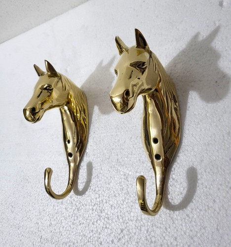 Solid brass horse head wall - horse,