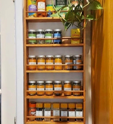 Solid oak spice rack - spice,