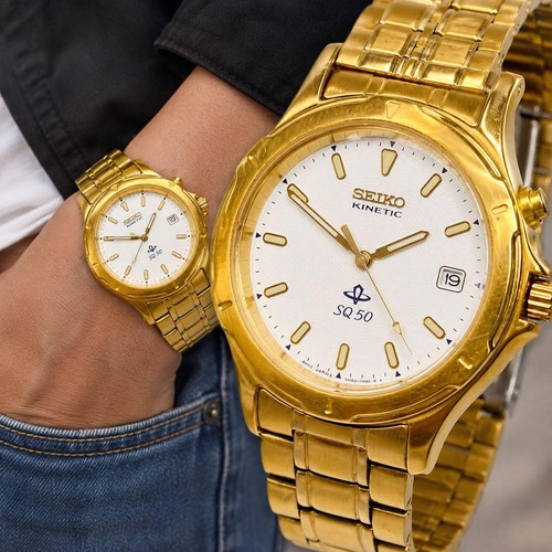 Seiko kinetic sq50 gold - kinetic,