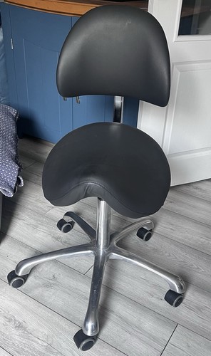 Silver fox black saddle - black, stool