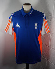 Mens England Cricket 2014 Cricket Shirt Top Jersey VGC Ashes - Size Large