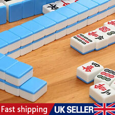 42mm Chinese Mahjong Game Set Professional 144  Tiles English Characters Game J