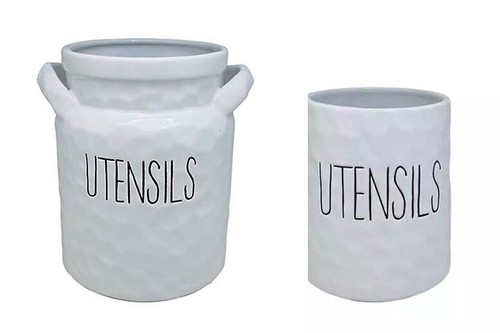 Utensils pot white dimples - utensils,