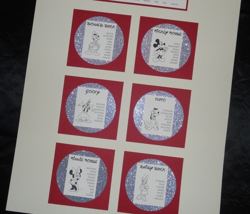 Disney wedding table - table, plan