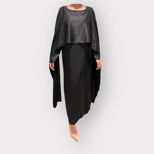 Women black satin abbaya - women's,