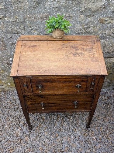 Antique oak bureau - antique,