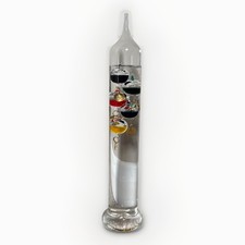 Glass Galileo Thermometer 34cm Tall Indoor Decorative 18 - 26 C Funtime Science.