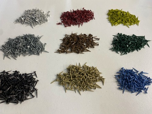 Coloured cut gimp pins - pins, 13mm