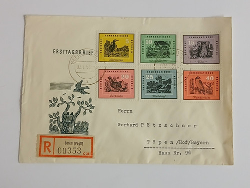 Stamp set letter ddr - letter,