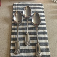 Leonard Silver Co. Sheffield She’ll Silver Stainless Sooons Set Of 3