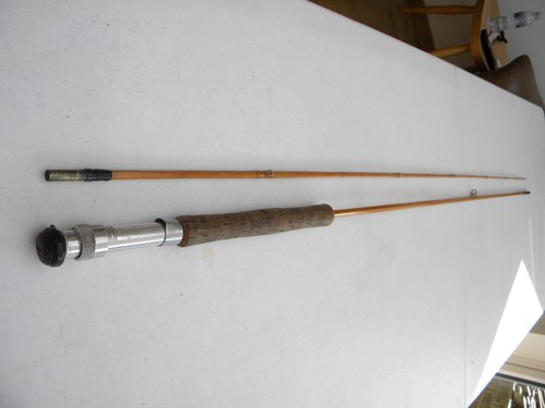 Vintage 8ft split cane - split, fly
