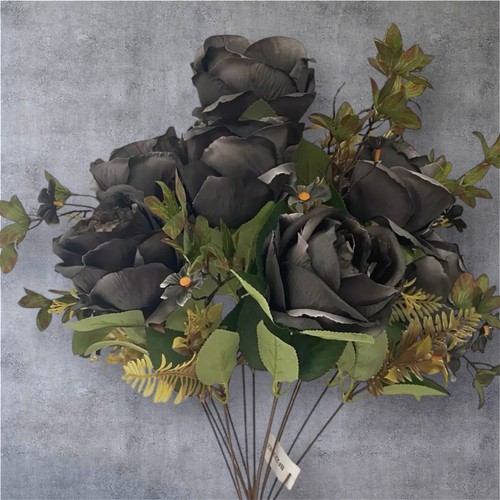 Artificial silk rose - artificial, bush