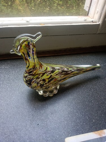 Vintage murano glass bird hand - glass,