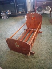 Vintage Wooden Doll Crib