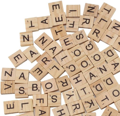 Wooden letters tiles - letters,