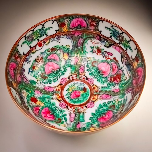 Chinese rose medallion bowl - medallion,