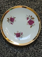 Royal Winton GRIMWADES ENGLAND 10" PLATE  Roses with Gold Lustre Rim VGC