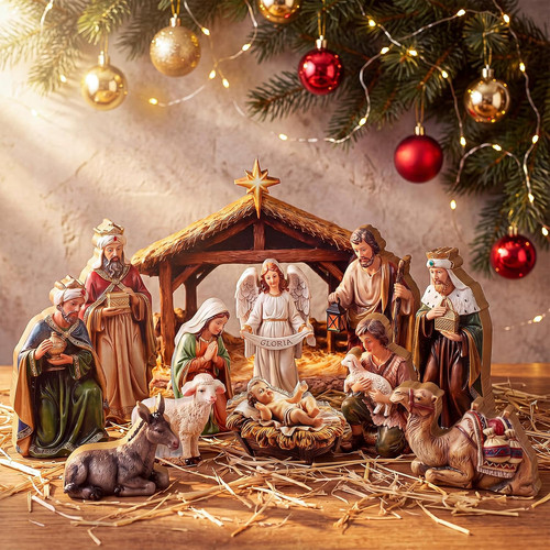 Pcs christmas nativity - 12,
