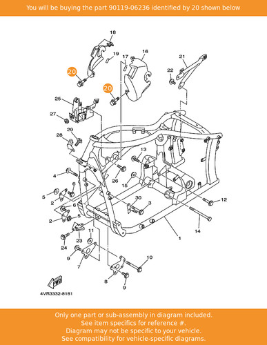 Yamaha bolt with washer - yamaha,