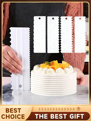 4pcs cake decorating comb edge - 4pcs,