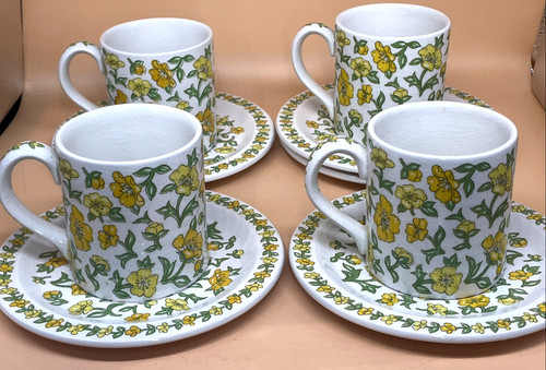 Taunton vale buttercup mugs - taunton, x4