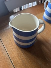 TG Green Cornishware Jug Blue and White Striped