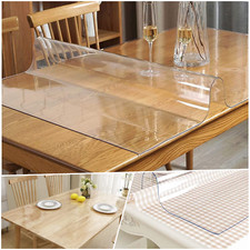 Clear PVC Table Protector/Cover  1.5 mm Thick Soft Plastic Tablecloth