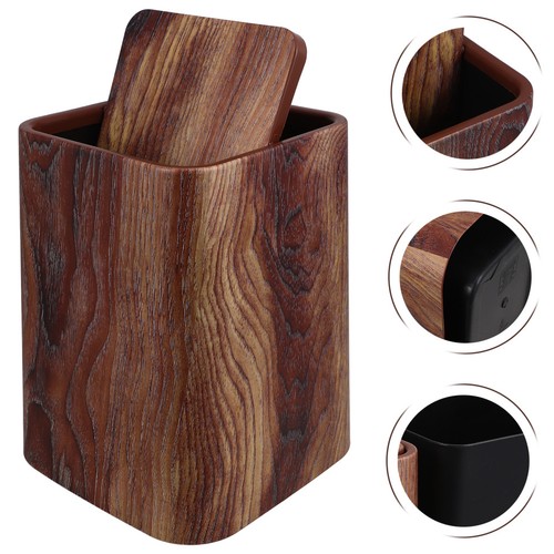 Wood grain garbage can for - wood,