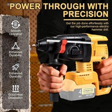 Brushless SDS Rotary Cordless Hammer Drill for with DeWalt 18V 20V Max Battery